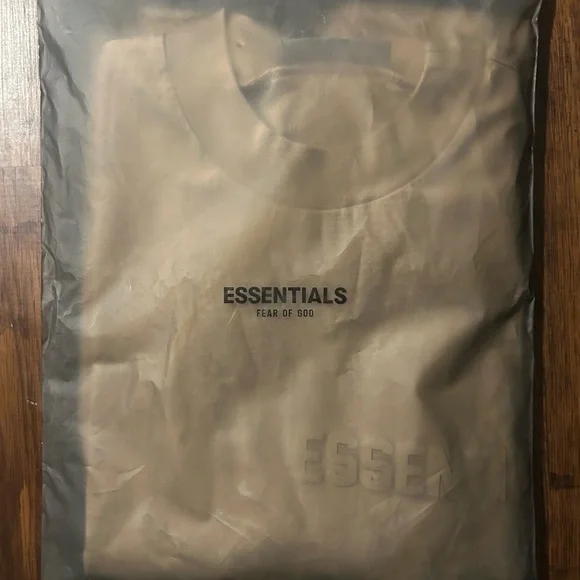 Essentials Tan Short Sleeve Tee Casual Style - Picture 5 of 5